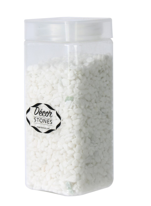 4-6mm White Pebbles in Square Jar (750gr) 4-6mm White Pebbles in Square Jar (750gr)