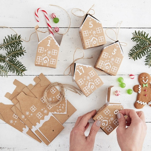 Let It Snow Advent Ginger Bread Boxes Let It Snow Advent Ginger Bread Boxes