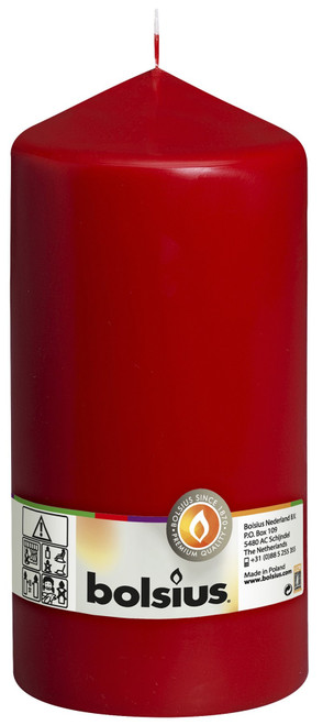 Bolsius Red Pillar Candle (200/98mm)