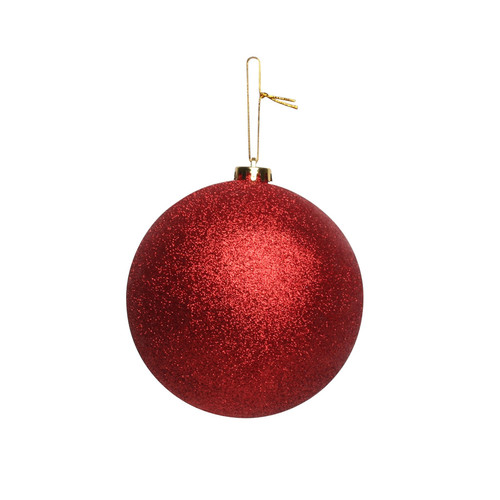 Red Glitter Shatterproof Bauble (x1) (15cm) Red Glitter Shatterproof Bauble (x1) (15cm)