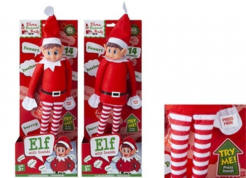 12 inch Assorted Boy/Girl Elf Doll With Sound  12 inch Assorted Boy/Girl Elf Doll With Sound