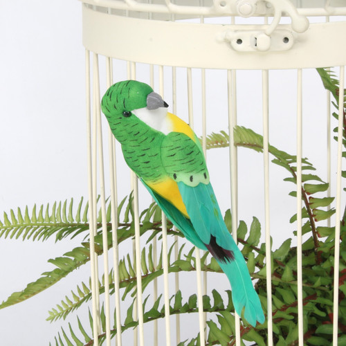 Green Budgie with Clip