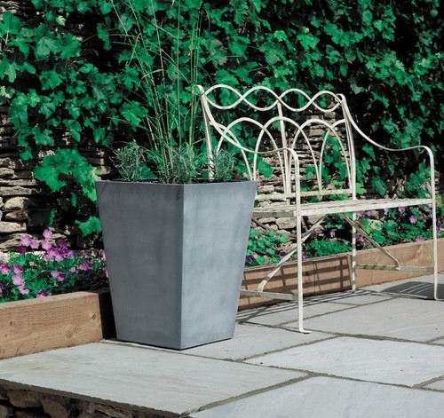 40cm Dark Grey Tall Square Beton Planter 40cm Dark Grey Tall Square Beton Planter