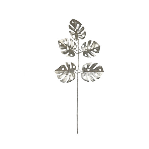 Champagne Metallic Monstera Leaf Spray 