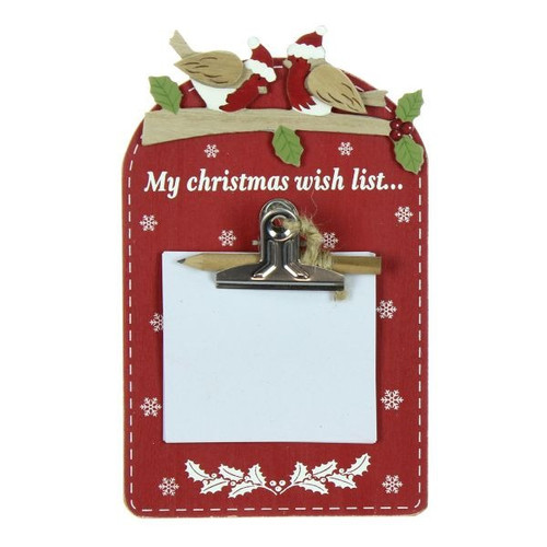 Mdf Red Santa List And Notepad  by Juliana   Mdf Red Santa List And Notepad  by Juliana