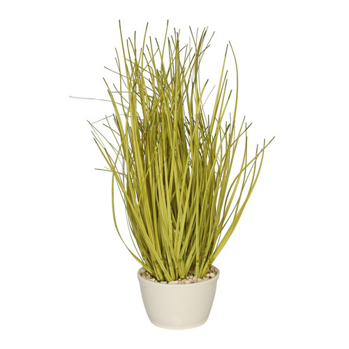 Artificial Grass in Ceramic Pot  (26cm) Artificial Grass in Ceramic Pot  (26cm)