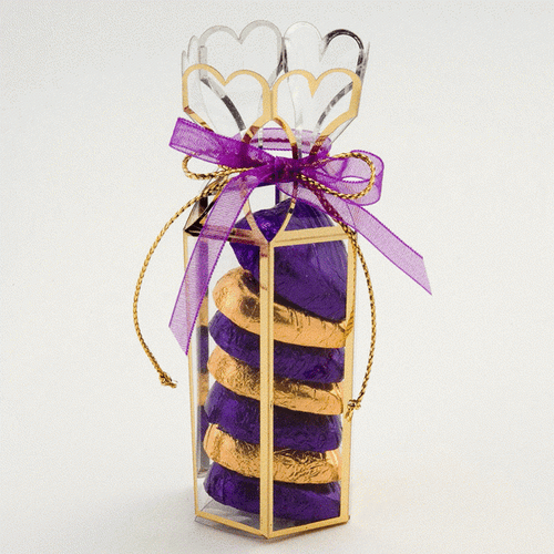 Gold Trimmed Lantern Favour Box - Small Gold Trimmed Lantern Favour Box - Small