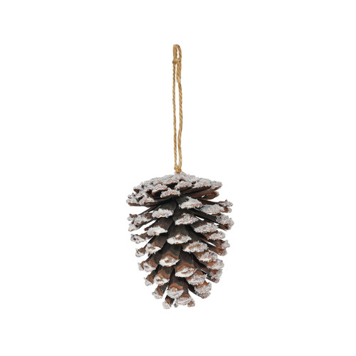 Natural Snowy Cone Hanger (11cm)  Natural Snowy Cone Hanger (11cm)