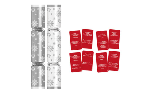 Box of 50 Snowflake Catering Crackers (10 Inch)