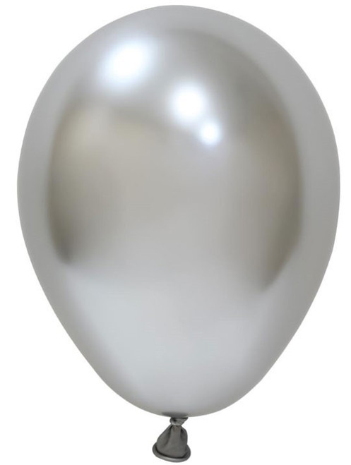Silver Chrome Latex Balloon 5inch (Pack of 100) Silver Chrome Latex Balloon 5inch (Pack of 100)