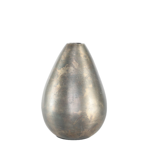 Antique Silver Poseidon Tear Drop Vase (H17 x Dia12.5cm) Antique Silver Poseidon Tear Drop Vase (H17 x Dia12.5cm)
