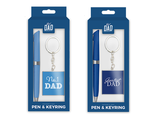 Fathers Day Pen & Keychain Gift Set (Assorted Designs)