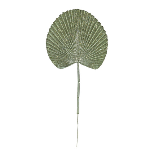 Green Glitter Palm Stem