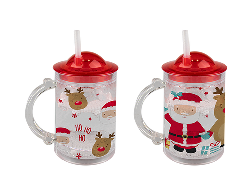 Kids Glitter Cup & Straw (Assorted)
