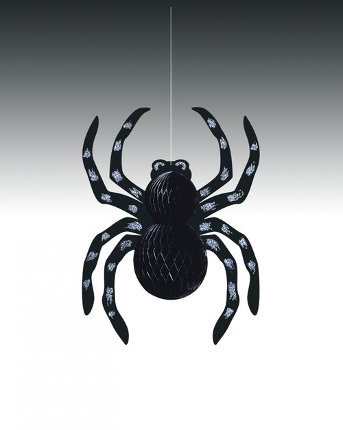 Hanging Glitter Spider Decoration (14 Inch)