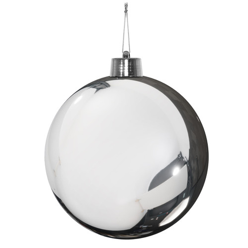 Silver Shiny Shatterproof Bauble (40cm) Silver Shiny Shatterproof Bauble (40cm)