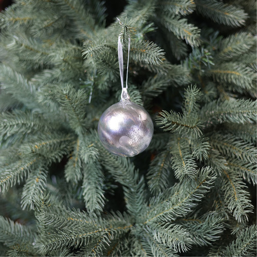 Silver Glass Nebula Bauble (8cm) Silver Glass Nebula Bauble (8cm)