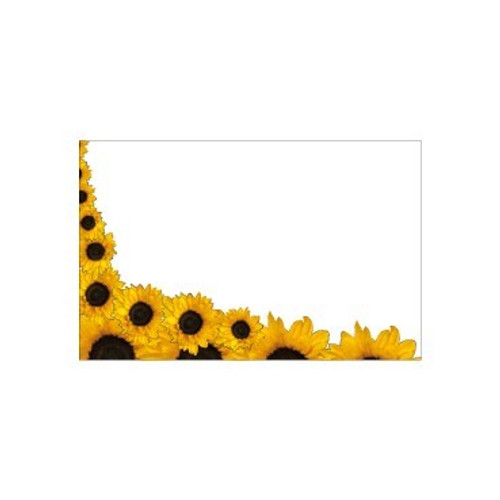 Pack of 25 Small Sunflower Frame Cards Pack of 25 Small Sunflower Frame Cards