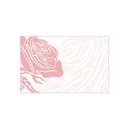 Pack of 25 Small Pink Rose Illustration Cards 