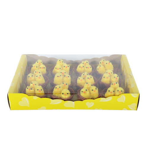 Pack of 12 Chicks in Nest in Display Tray (5cm) Pack of 12 Chicks in Nest in Display Tray (5cm)