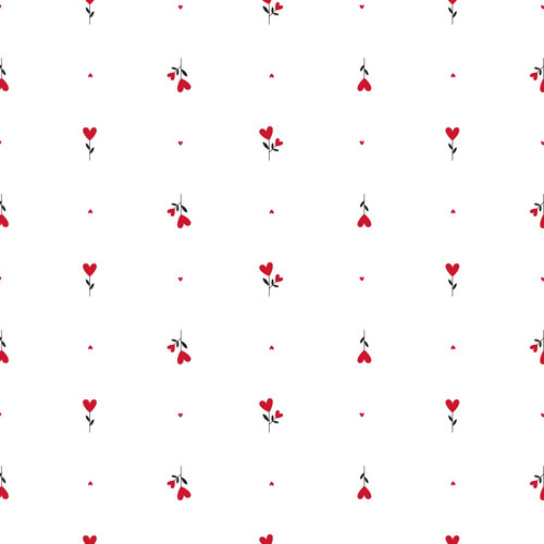 Flower Hearts Red Film (100mx80cm)