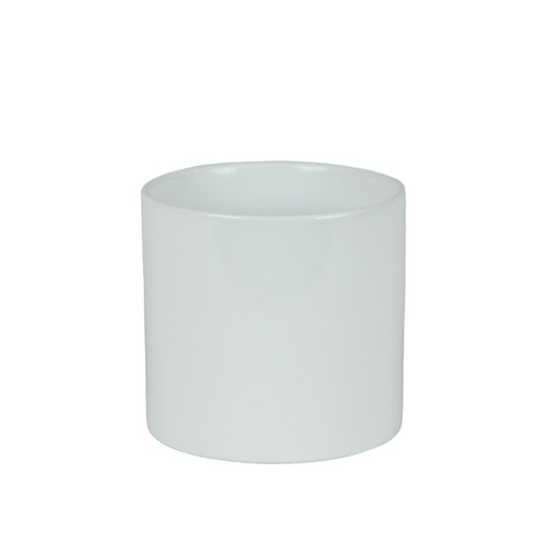 Hortus Glossy White Ceramic Pot (13cm)