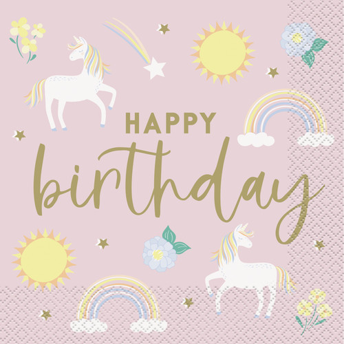 Dainty Unicorn Napkins (Pack of 16) (Assorted Designs) Dainty Unicorn Napkins (Pack of 16) (Assorted Designs)