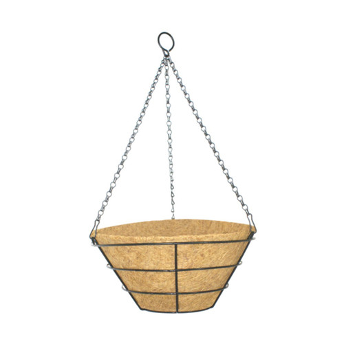 Flat Bottom Wire Hanging Basket (35cm)