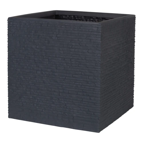 Grey Slate Effect Square Planter (39cm)