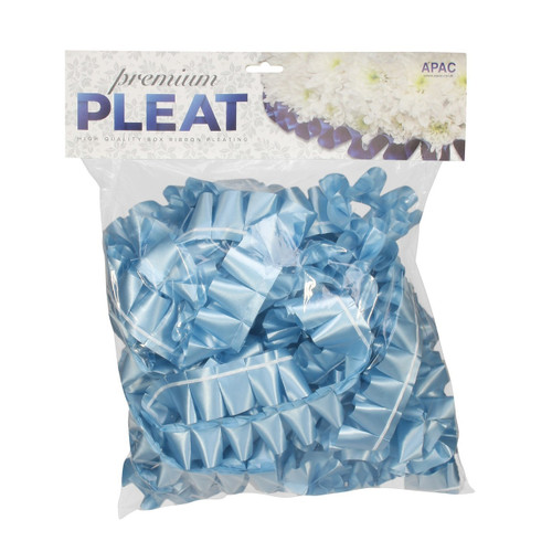 Premium Baby Blue Pleat Ribbon (50mm x 30m)