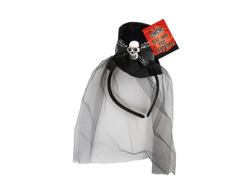 Halloween Top Hat & Veil Headband Halloween Top Hat & Veil Headband