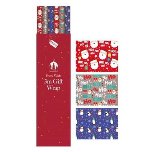 Extra Wide Christmas Gift Wrap (3m) (Assorted Designs) Extra Wide Christmas Gift Wrap (3m) (Assorted Designs)