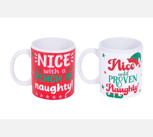Naughty & Nice Mug (Assorted Designs)