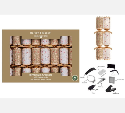 8 Premium Gold Foliage Crackers (12.5inch)