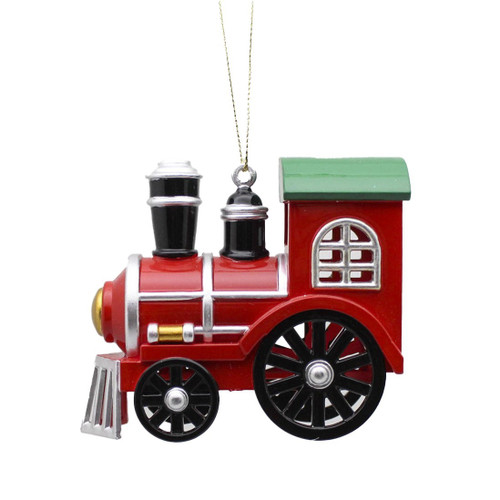 Red & Green Train Hanging Ornament (9cm)