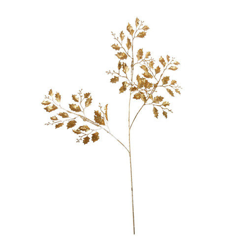 Gold Sparkle Holly Spray (74cm) Gold Sparkle Holly Spray (74cm)