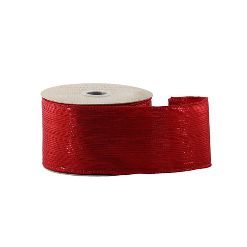 Red Wired Edge Ribbon (63mm) Red Wired Edge Ribbon (63mm)