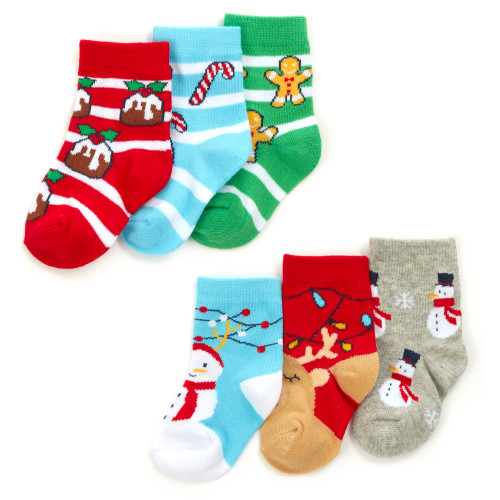 Babies Christmas Design Socks (3 Pairs) (Assorted Designs) Babies Christmas Design Socks (3 Pairs) (Assorted Designs)