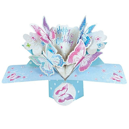 3D Pop Up Card by Second Nature - Happy Birthday Butterflies