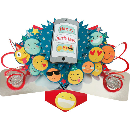 3D Pop Up Card by Second Nature - Happy Birthday Emojis