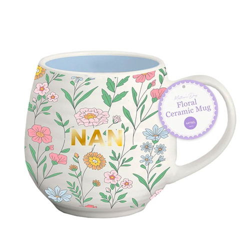 Floral Ceramic Mug for Nan