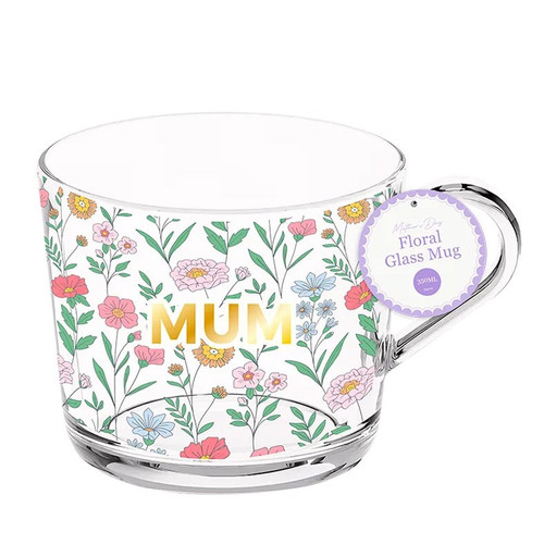 Floral Mothers Day Glass Mug