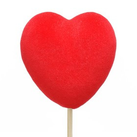 Red Velvet Touch Heart Pick