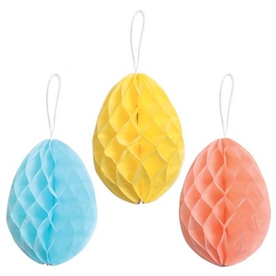 Large Easter Paper Egg Decorations (Assorted Designs)