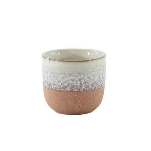 Hortus Pink & White Hortus Stoneware Pot (6.5cm H x 7cm Dia)