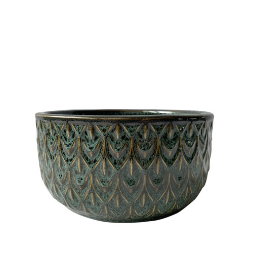 Hortus Nazare Olive Green Pot (10cm H x 20.5cm Dia)