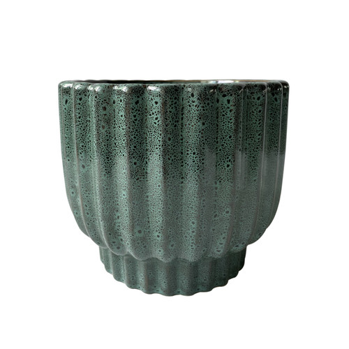 Hortus Olive Green Barcelos Pot (8cm H x 9.5cm Dia)
