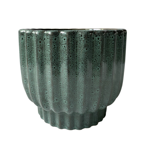 Hortus Olive Green Barcelos Pot (11cm H x 12cm Dia)