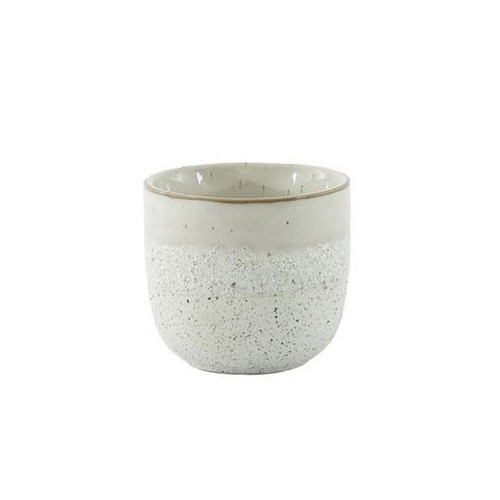 Hortus White Bordeaux Stoneware Pot (6.5cm H x 7cm Dia)
