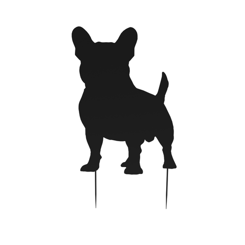 French Bulldog Silhouette Decorative Garden Stake